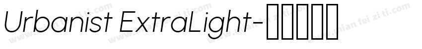 Urbanist ExtraLight字体转换